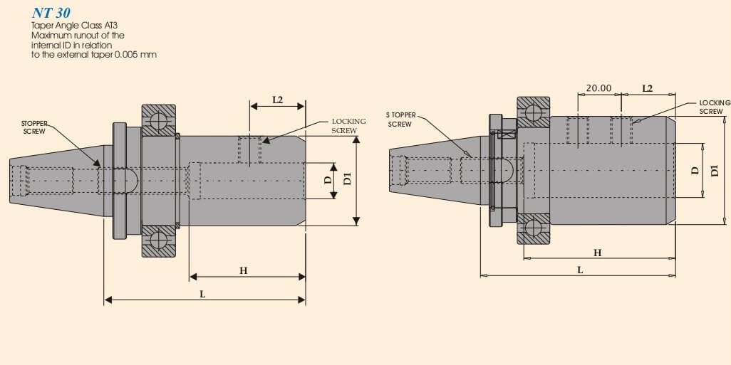 NT30 SLA25 090 AD Side Lock Holder